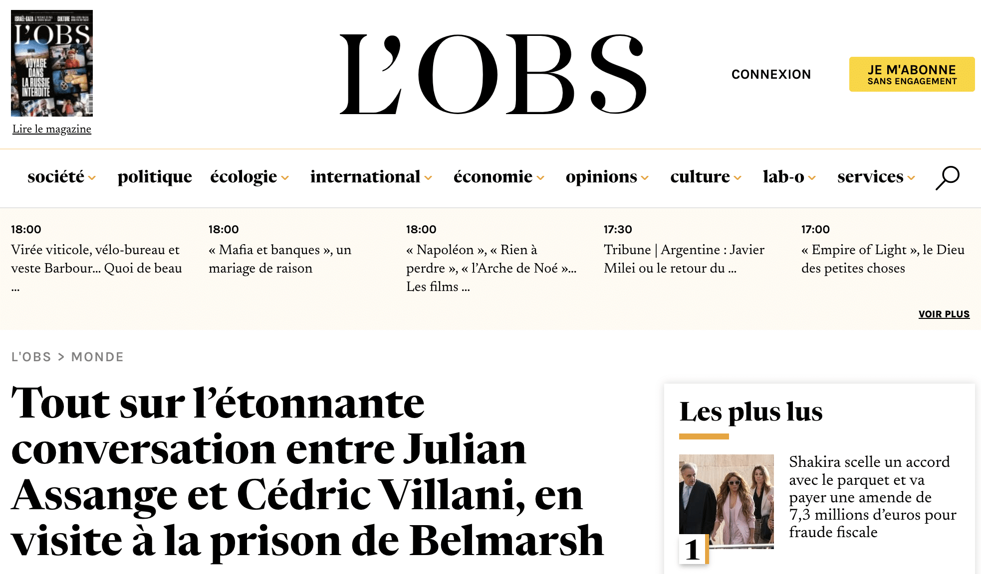Tout sur l’étonnante conversation entre Julian Assange et Cédric Villani, en visite à la prison de Belmarsh - L'OBS