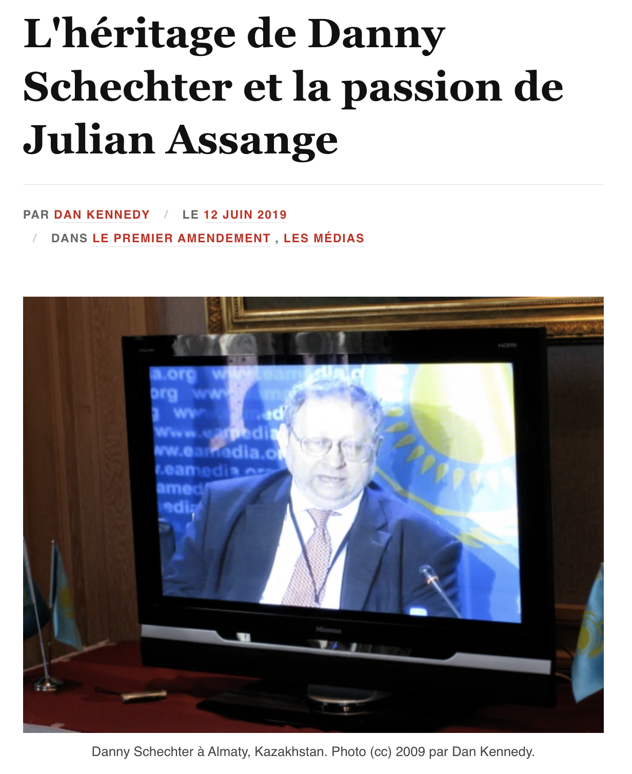 Danny Schechter Global Vision Award for Journalism & Activism 2019