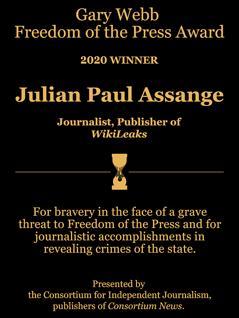 Gary Webb Freedom of the Press Award 2020